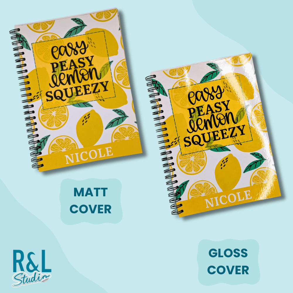 Easy Peasy Lemon Personalised Wirebound Notebook