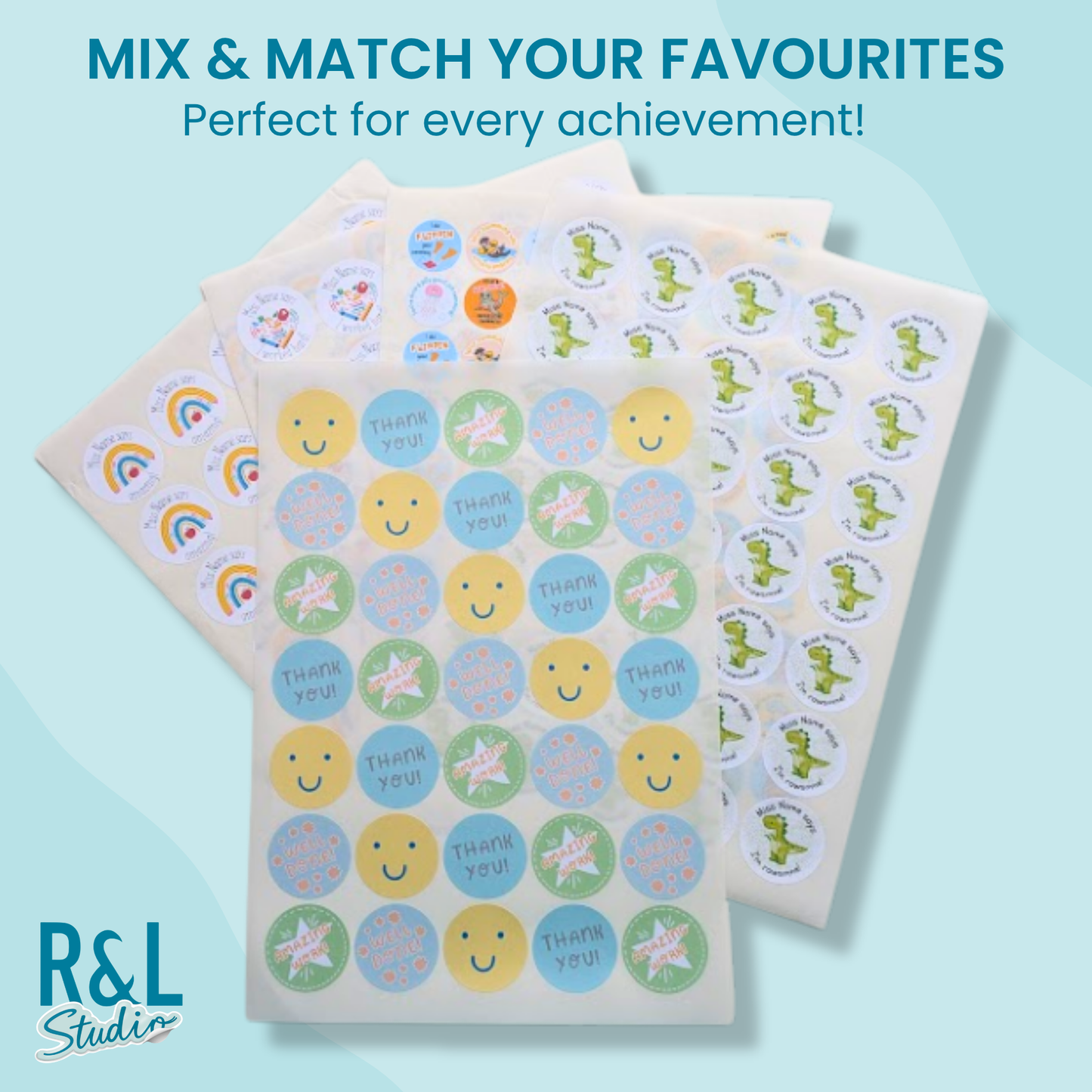 Pastel Reward Teacher Stickers