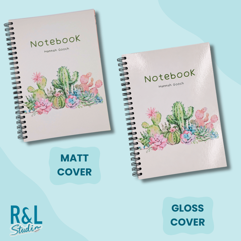 Personalised Cacti Wirebound Notebook