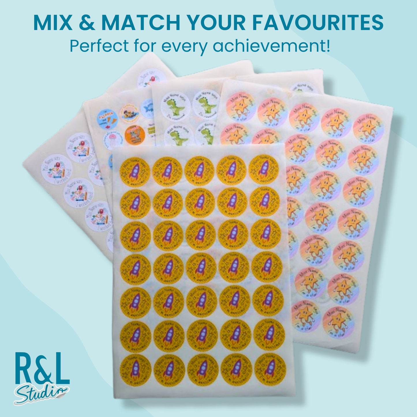 Personalised Rocket Teacher Stickers