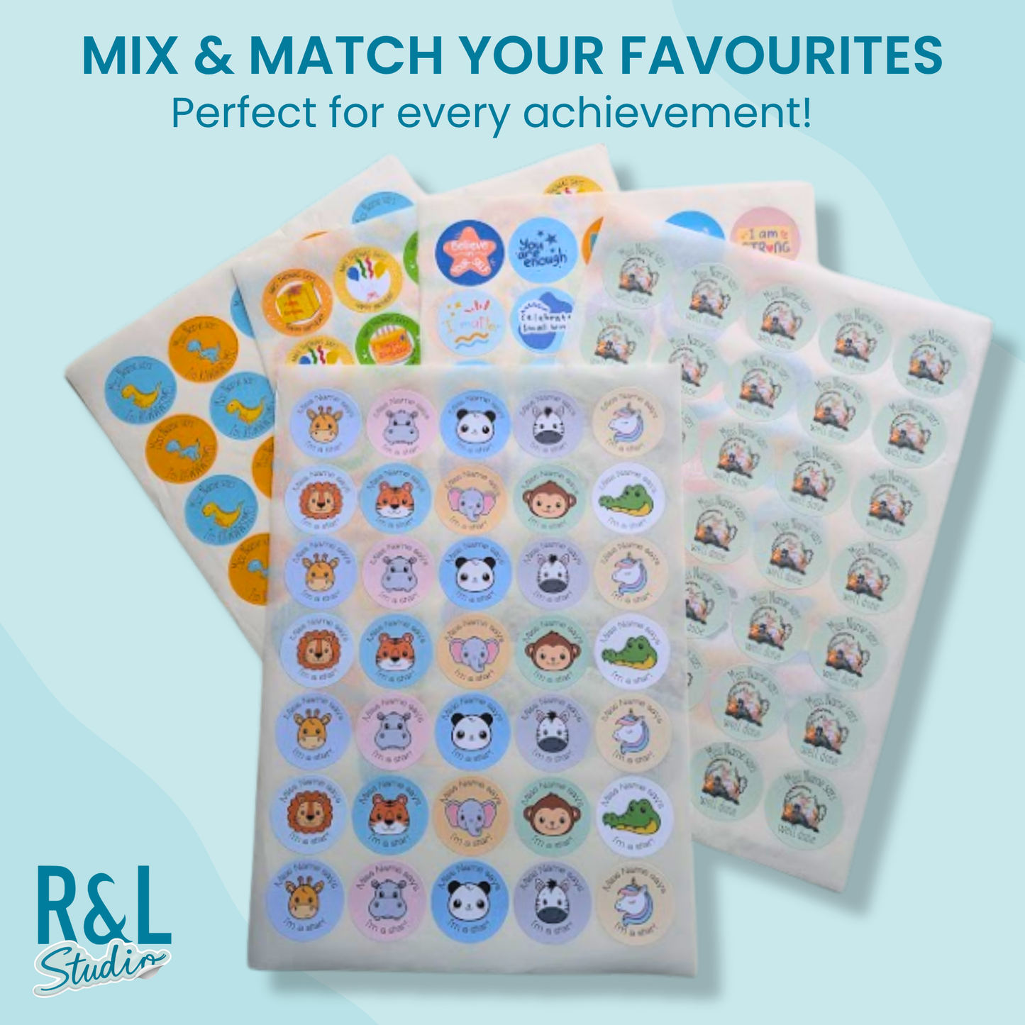 Wild animal teacher stickers