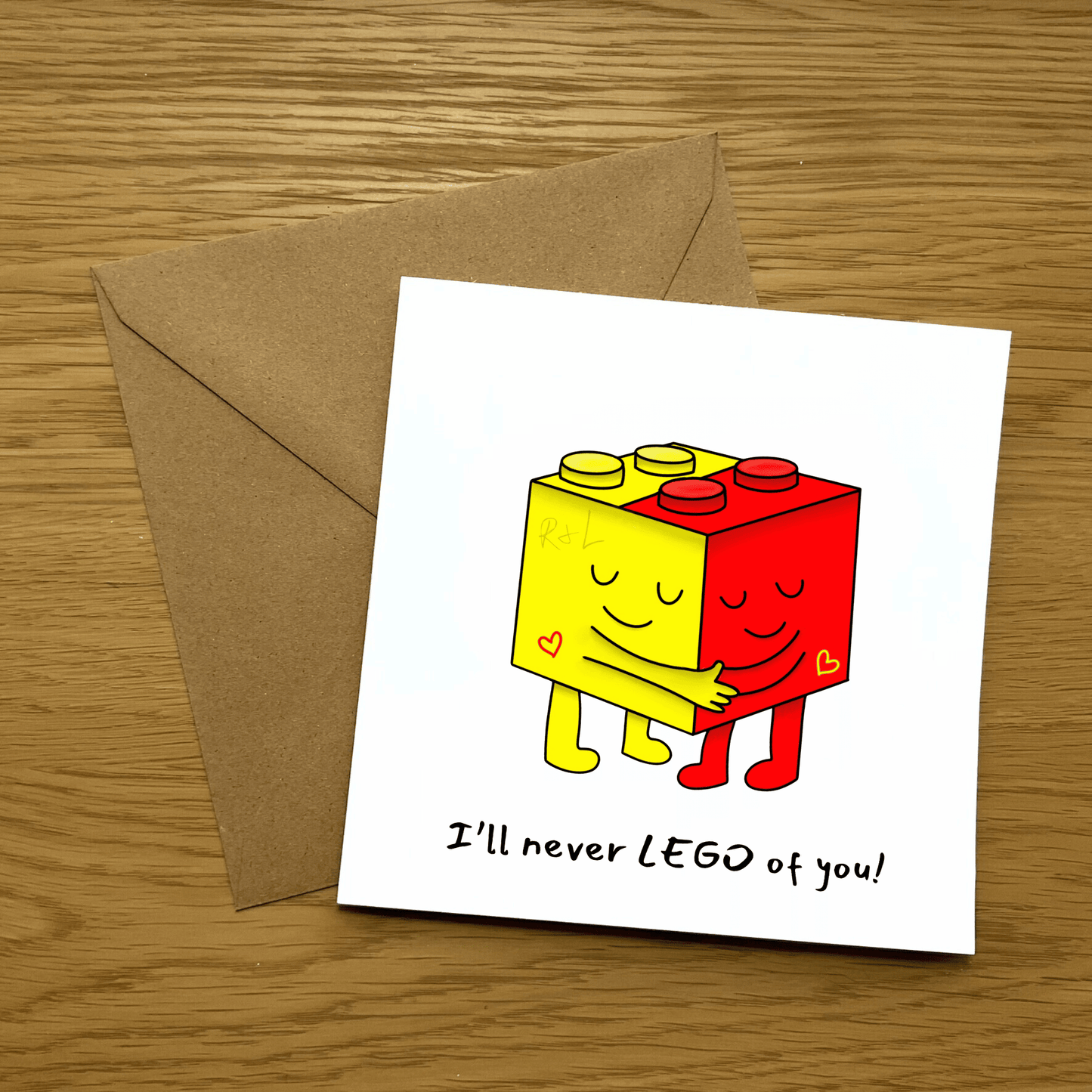 LEGO Hugs - valentines and anniversary card