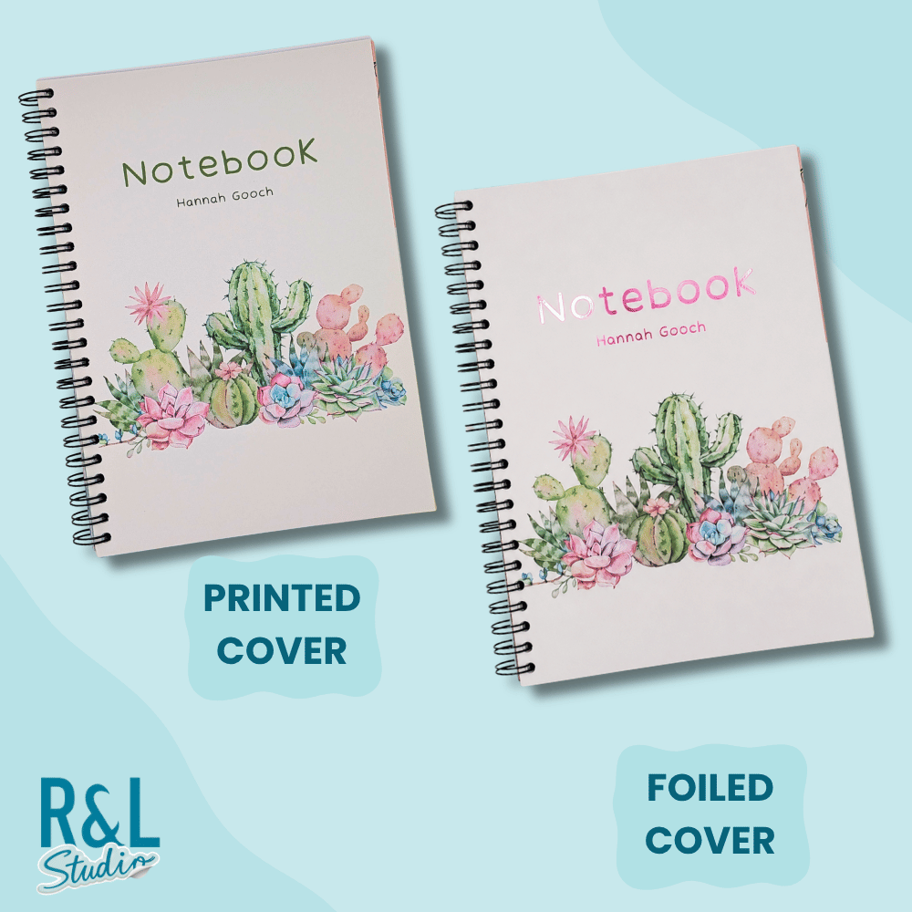 Personalised Cacti Wirebound Notebook