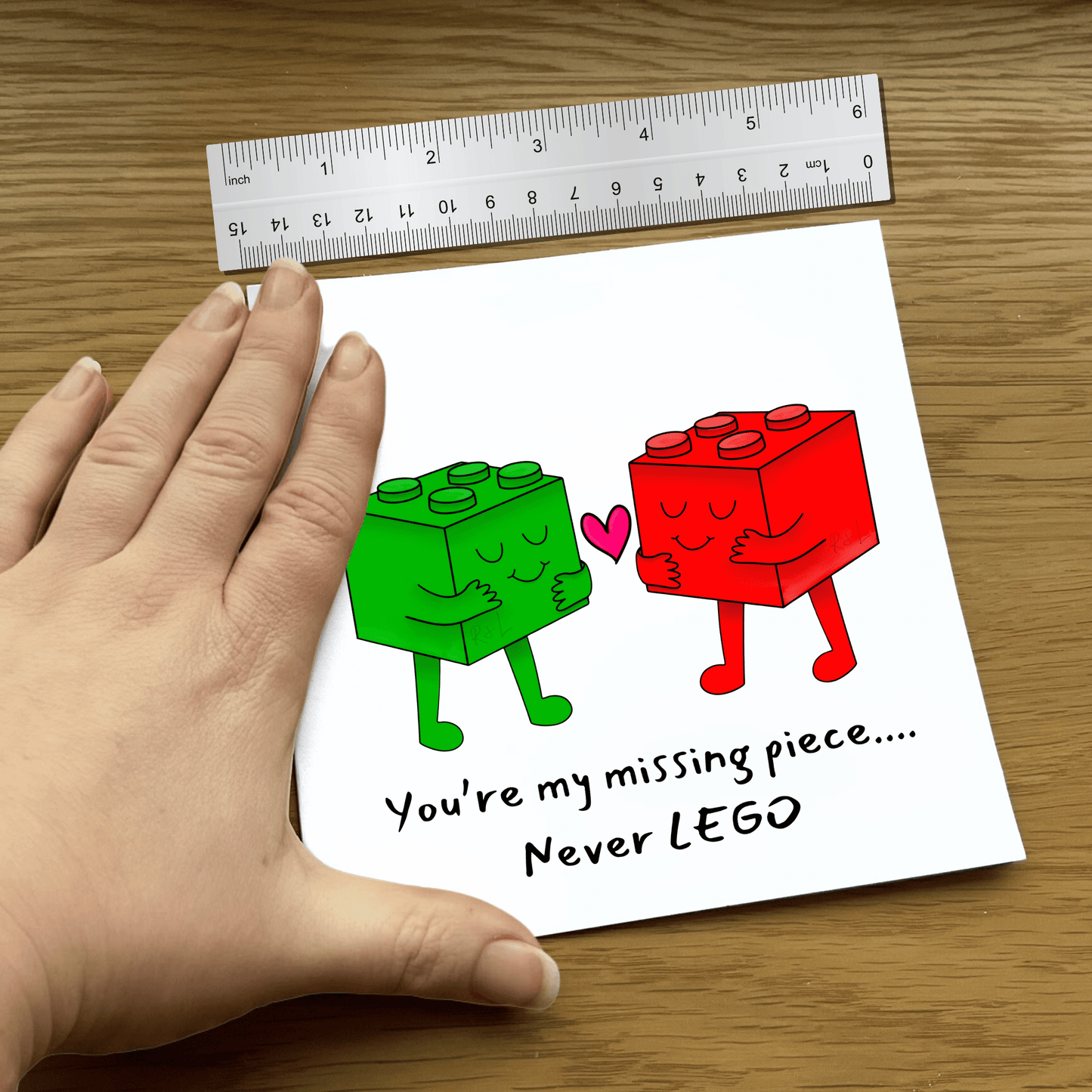 LEGO's in love - valentines and anniversary card