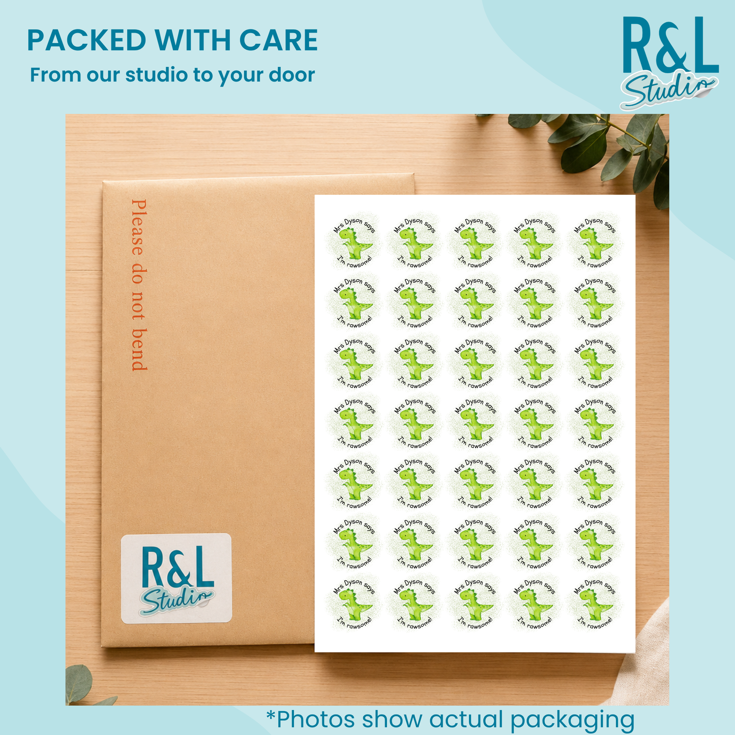 Rawrsome Dinosaur Teacher Stickers
