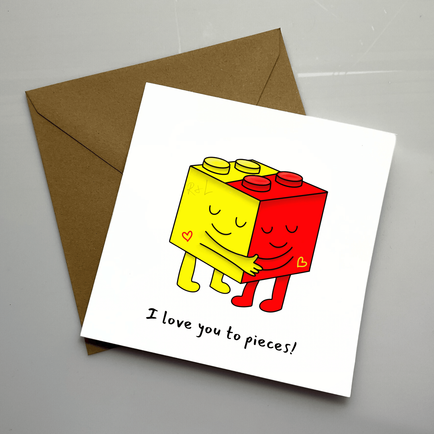 LEGO Hugs - valentines and anniversary card