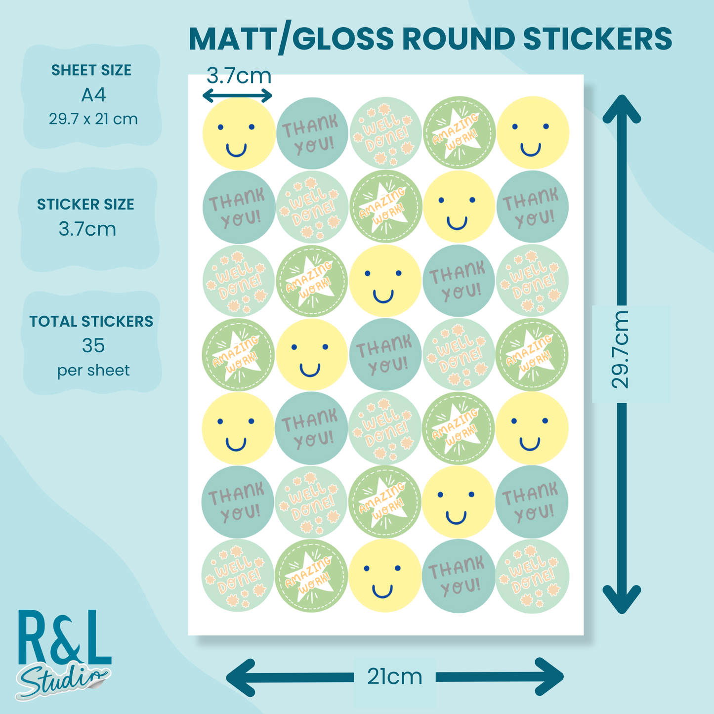 Pastel Reward Teacher Stickers