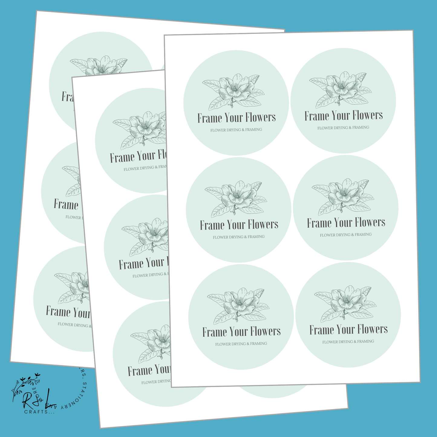 Round Business logo stickers - matt finish