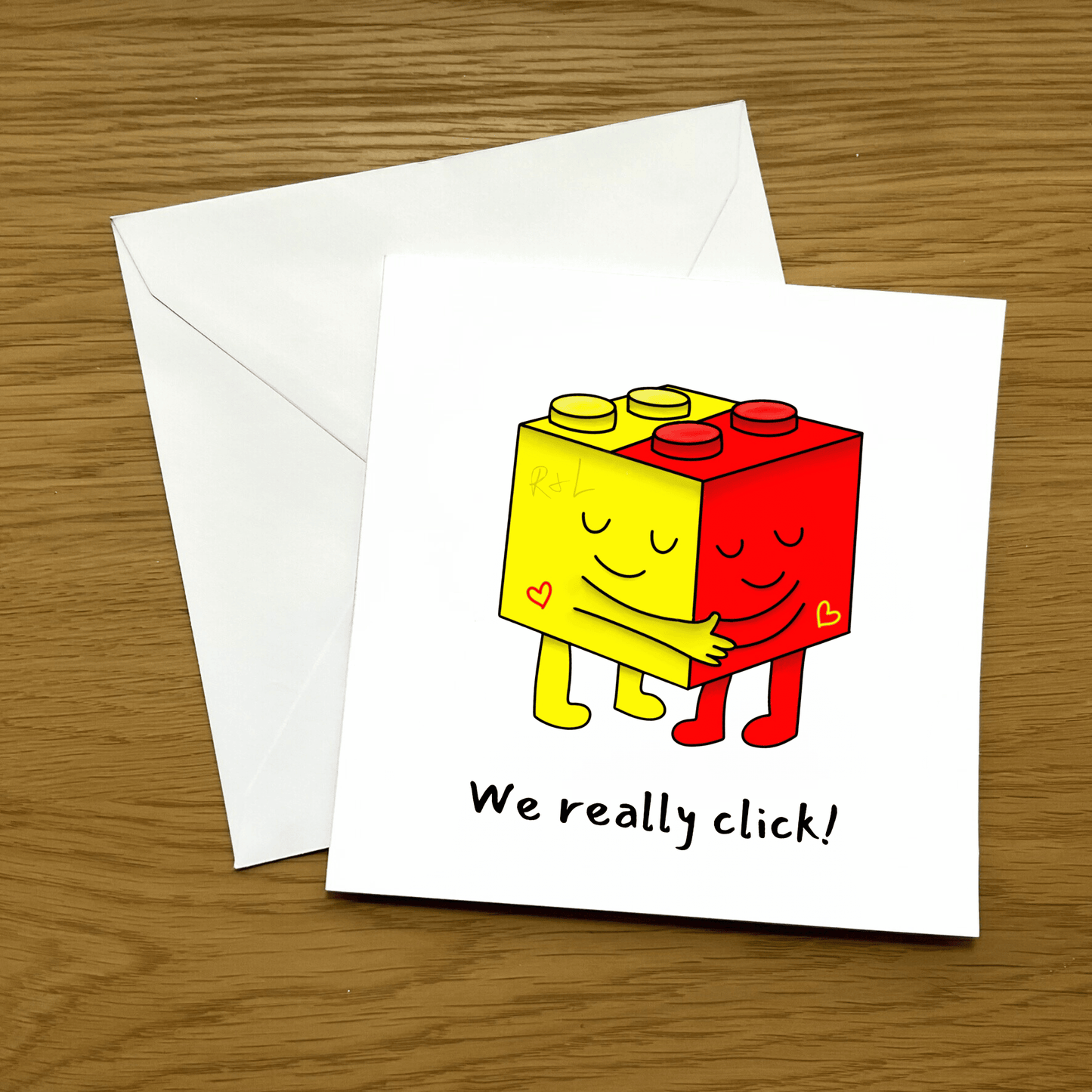 LEGO Hugs - valentines and anniversary card
