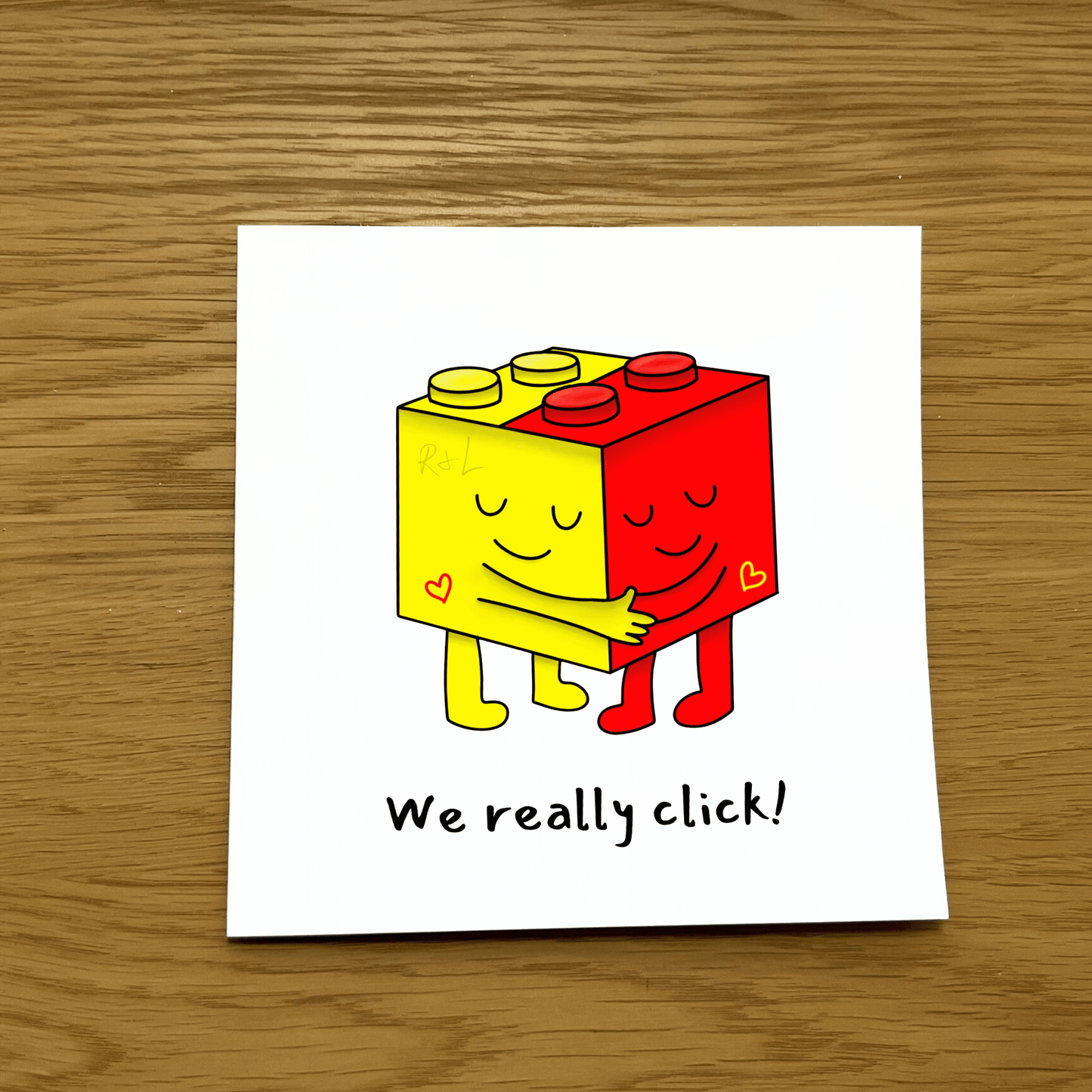 LEGO Hugs - valentines and anniversary card