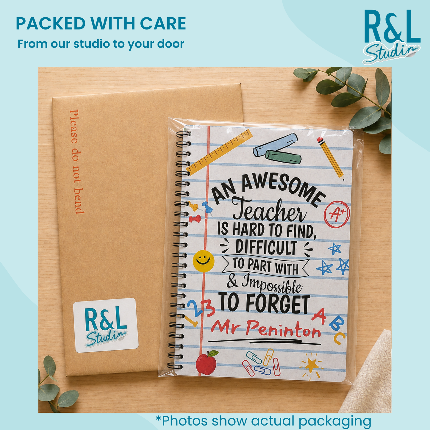 An Awesome Teacher Personalised Wirebound Notebook