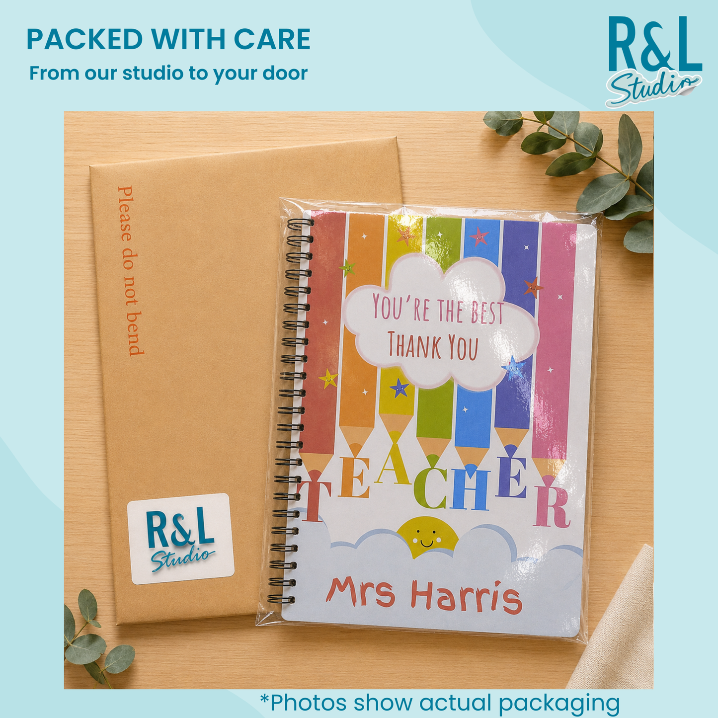 Personalised You're the Best Teacher Wirebound Notebook