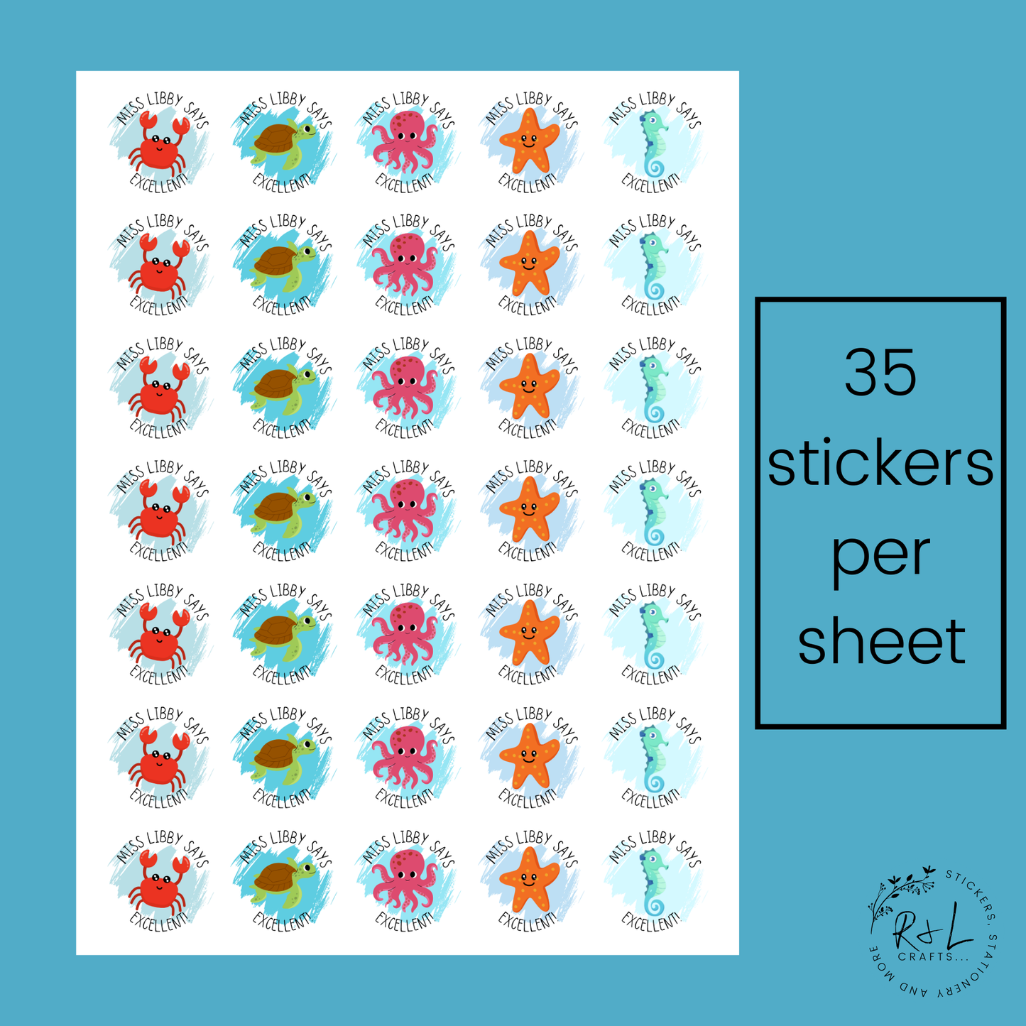 Under the sea teacher stickers