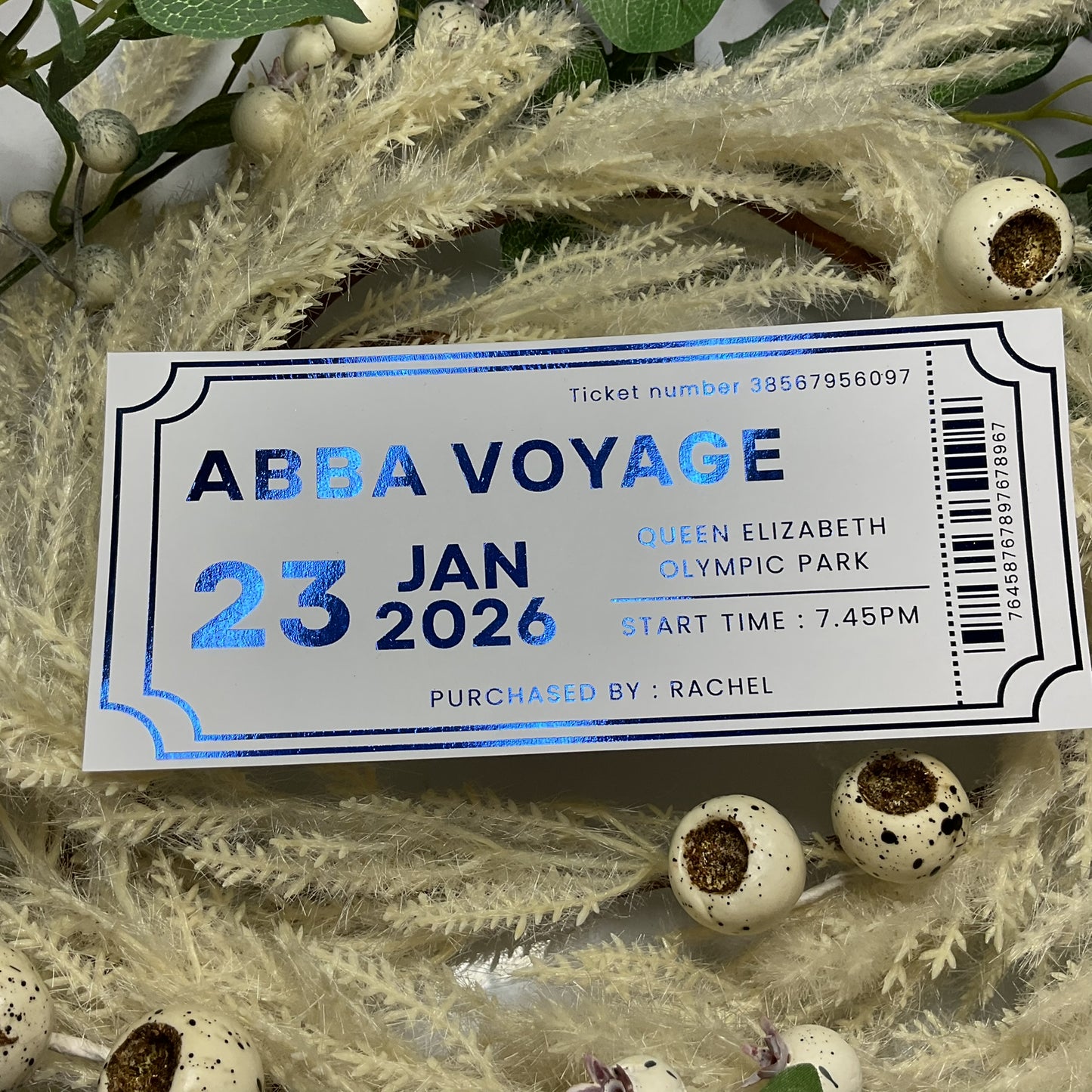 ABBA Voyage Foiled Gift Ticket