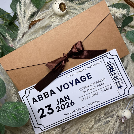 ABBA Voyage Foiled Gift Ticket
