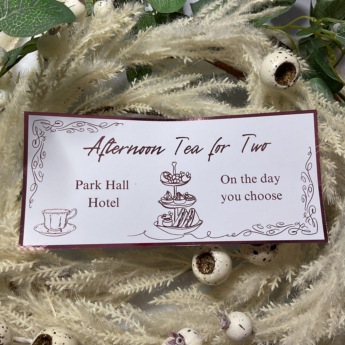 Afternoon Tea foiled ticket