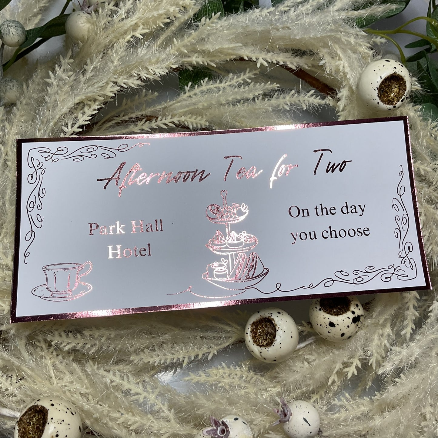 Afternoon Tea foiled ticket