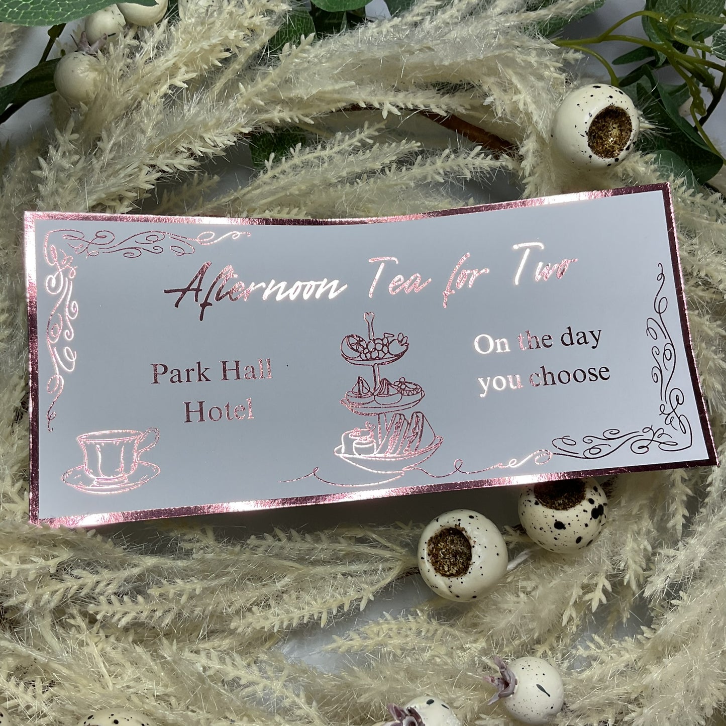 Afternoon Tea foiled ticket