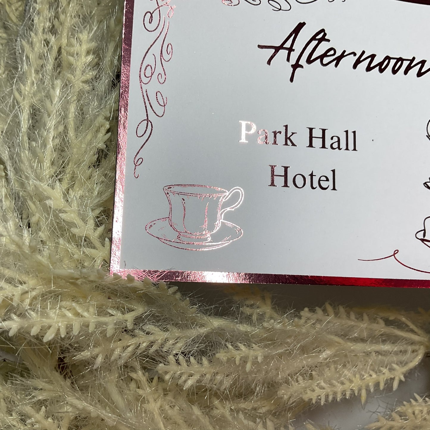 Afternoon Tea foiled ticket
