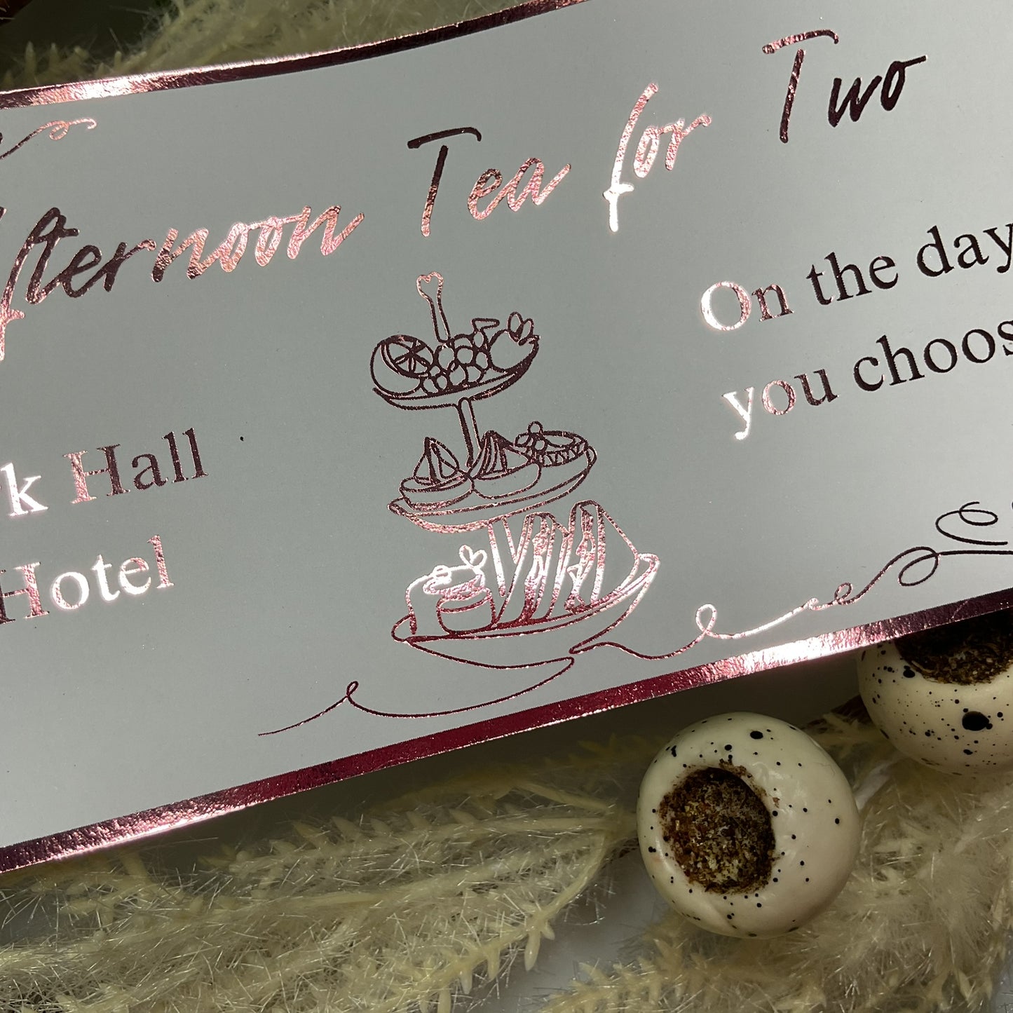 Afternoon Tea foiled ticket