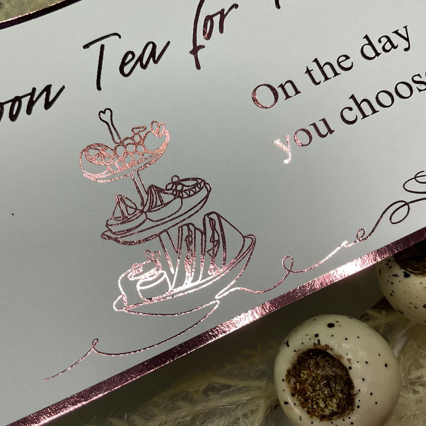 Afternoon Tea foiled ticket