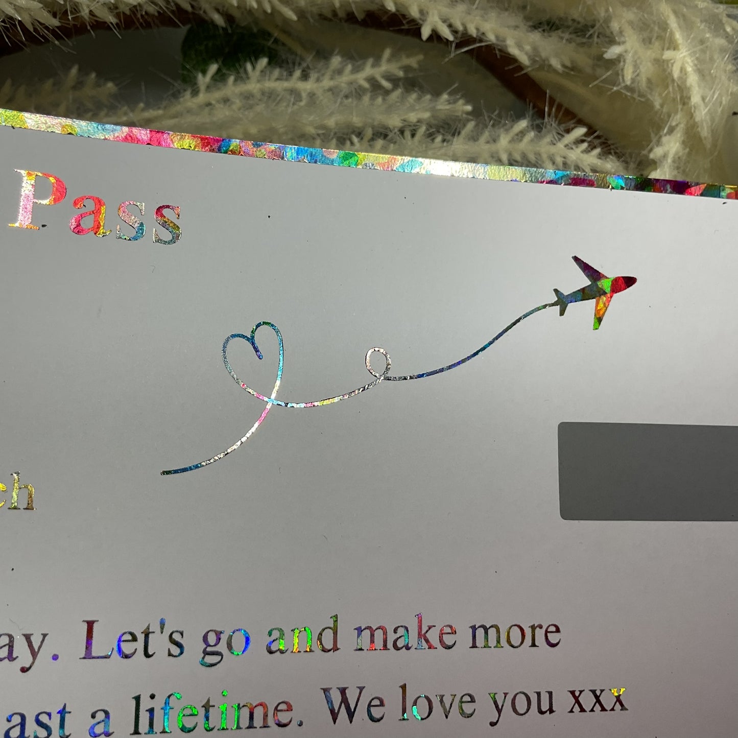 Boarding Pass Scratch Off Foiled Ticket