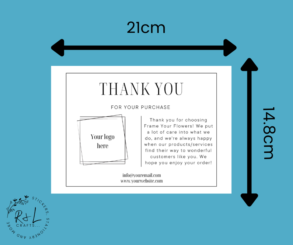 Thank you notes A5 (business)