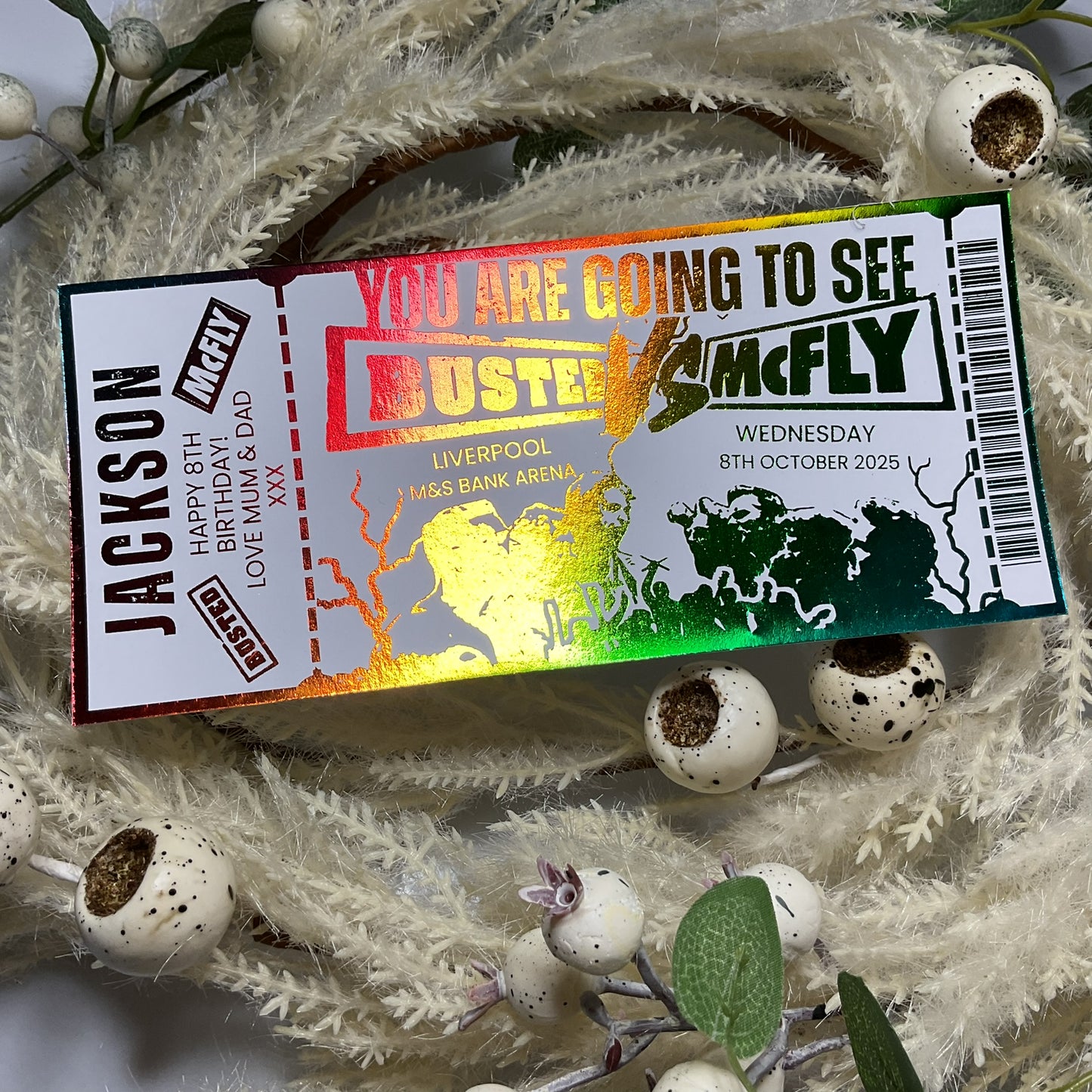 McFly vs Busted Foiled Ticket