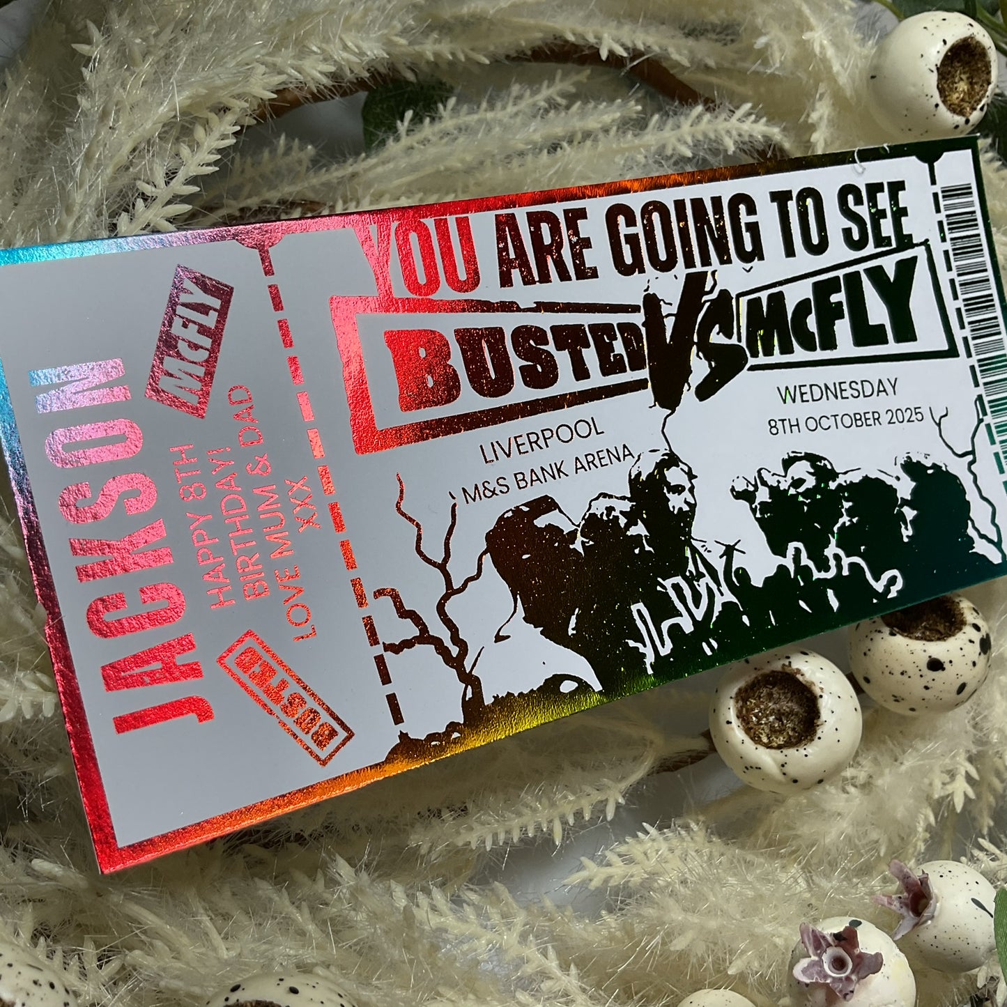 McFly vs Busted Foiled Ticket