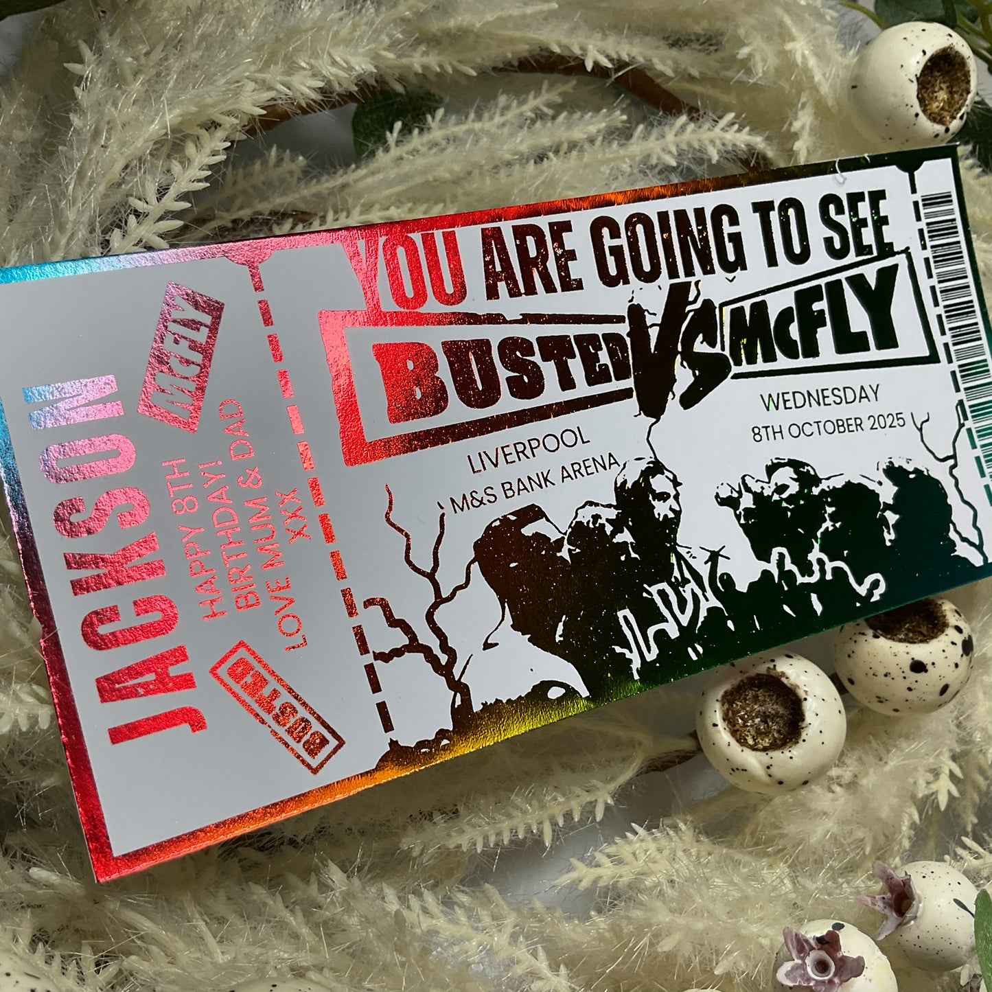 McFly vs Busted Foiled Ticket