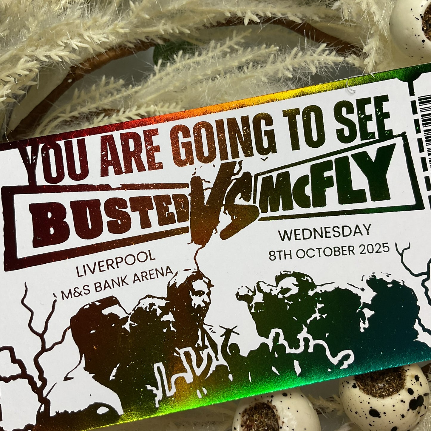 McFly vs Busted Foiled Ticket