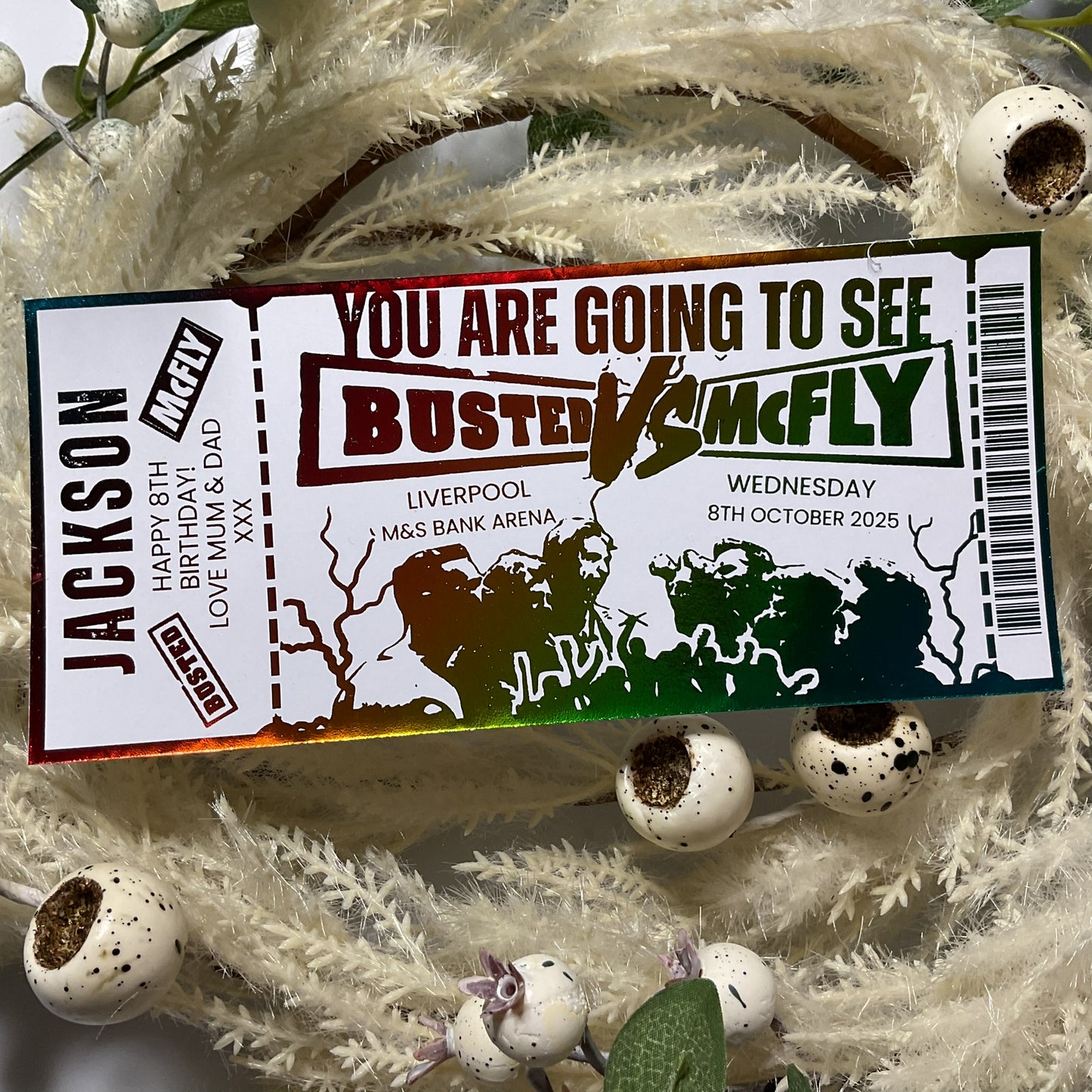 McFly vs Busted Foiled Ticket