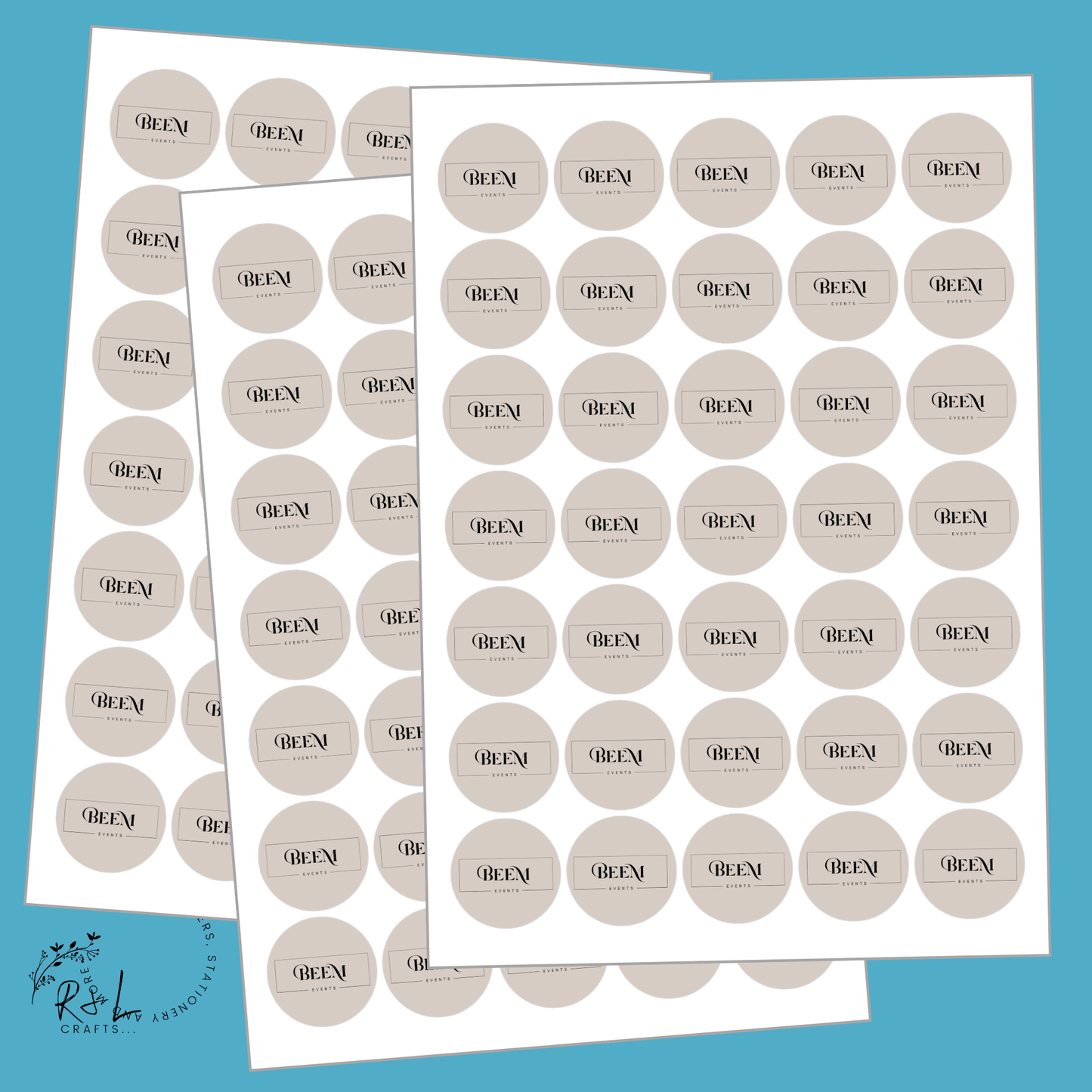 Round Business logo stickers - gloss finish