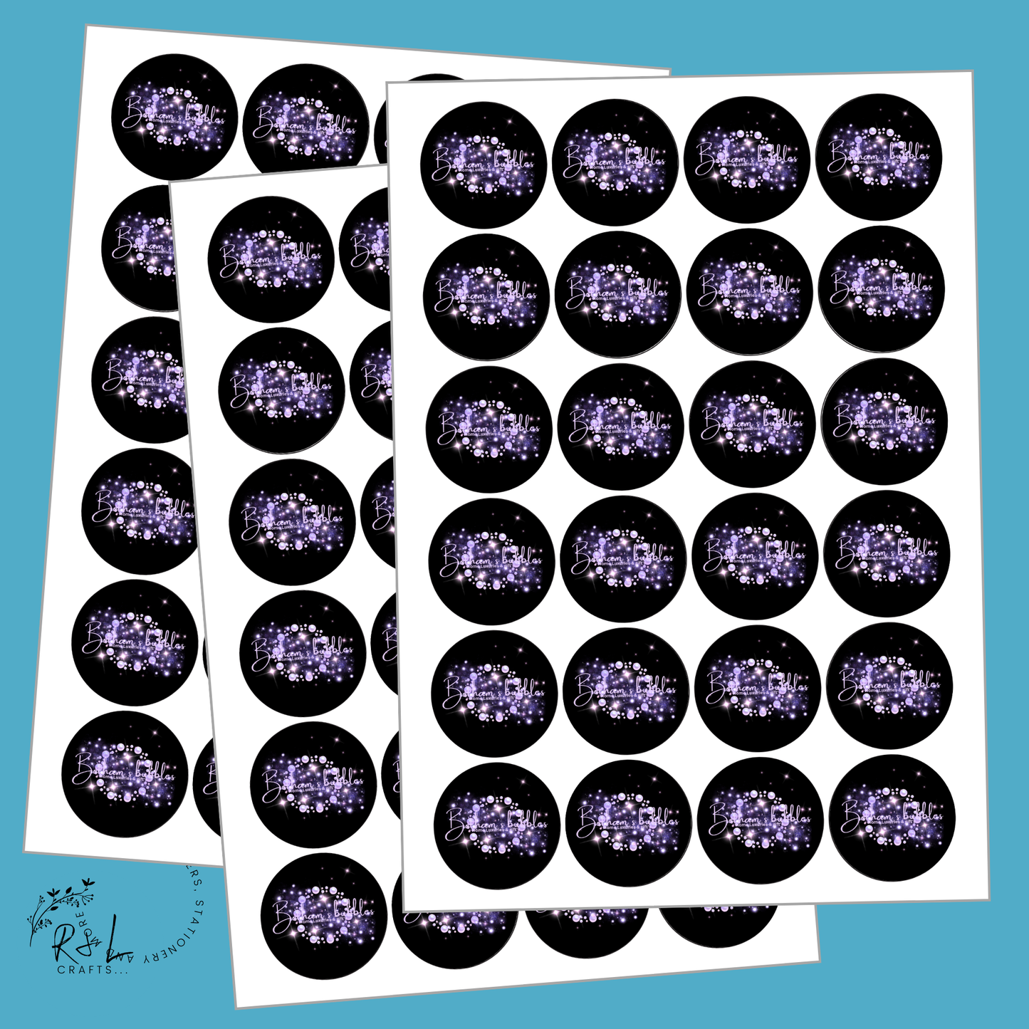 Round Business logo stickers - gloss finish