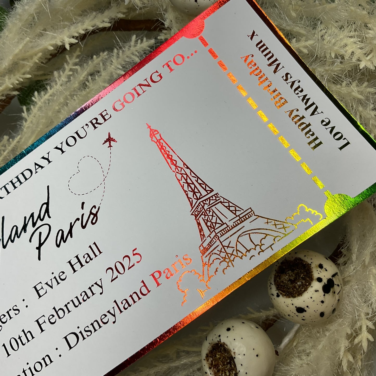 Disneyland Paris Foiled Ticket