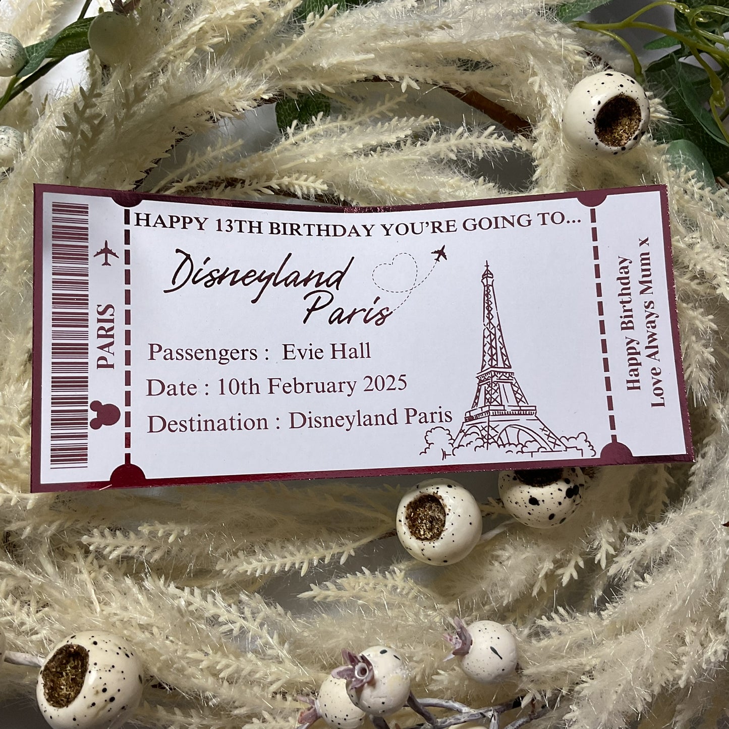 Disneyland Paris Foiled Ticket