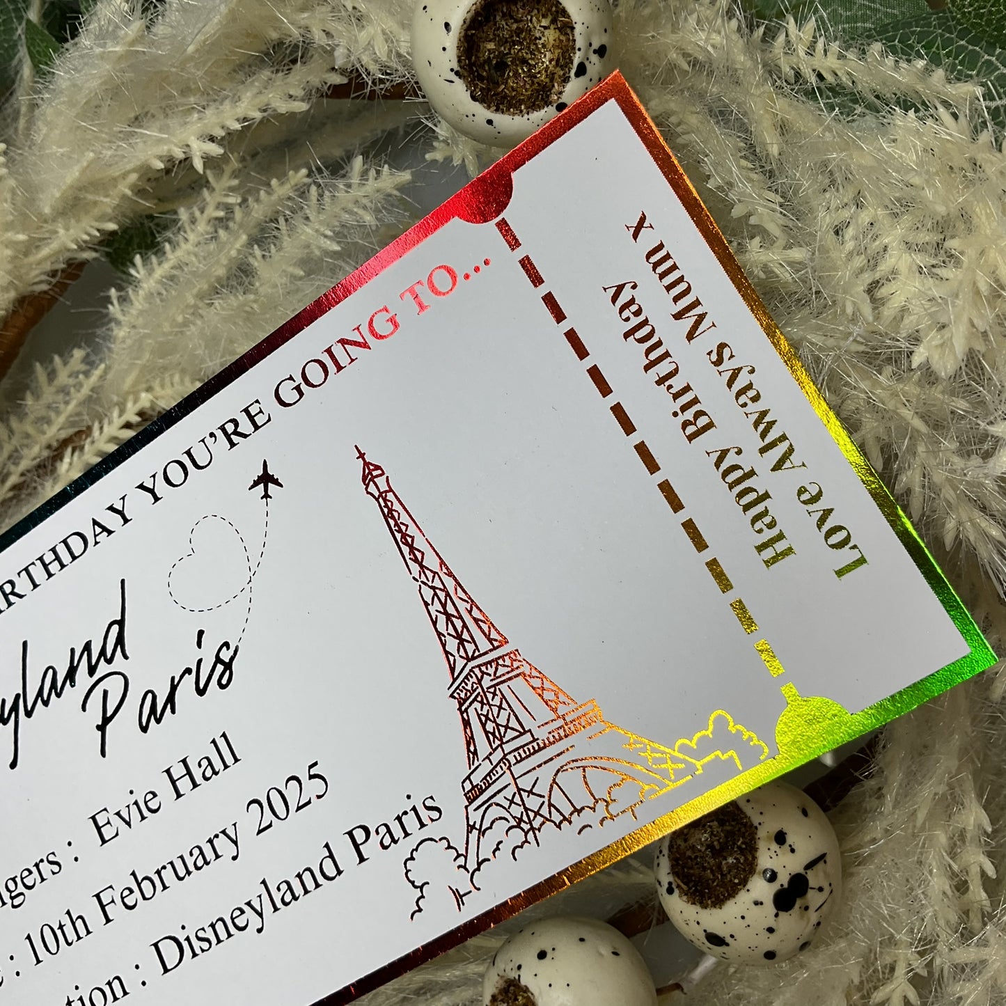 Disneyland Paris Foiled Ticket
