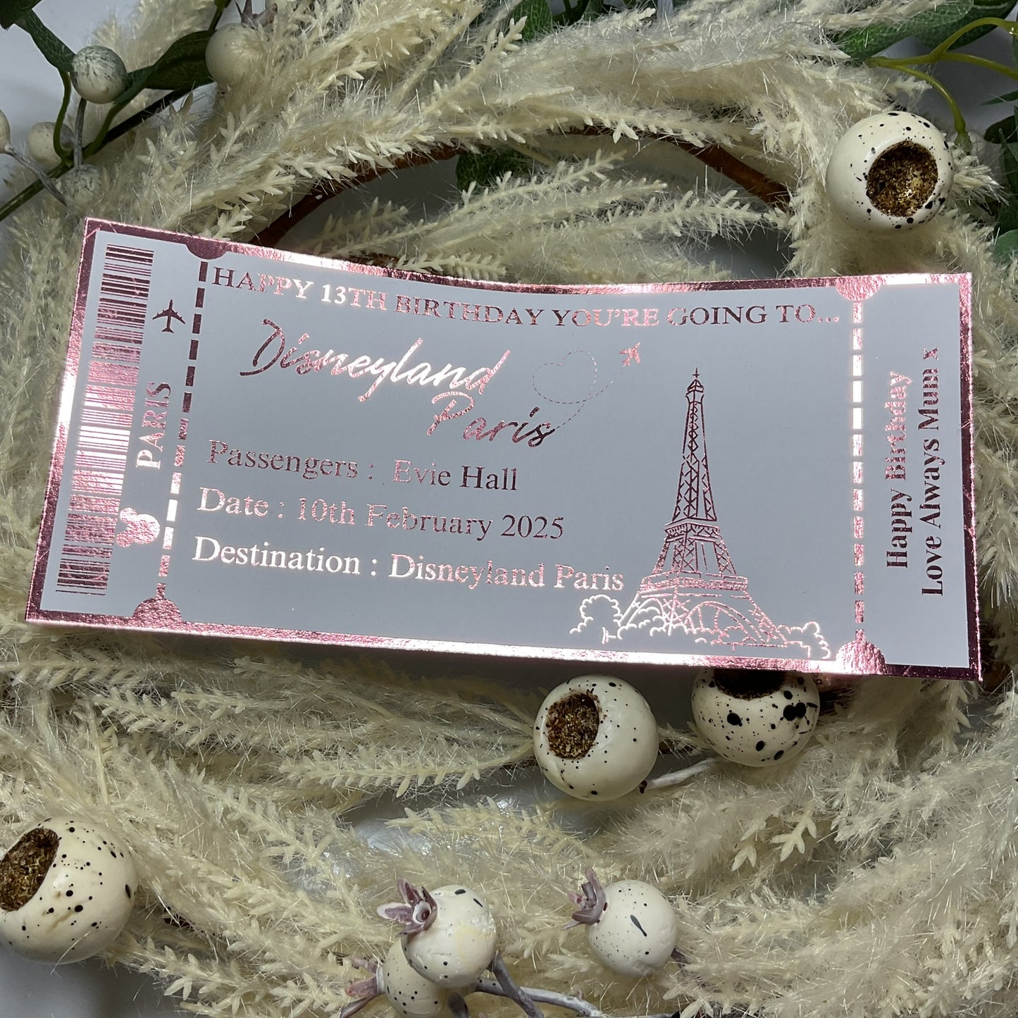 Disneyland Paris Foiled Ticket