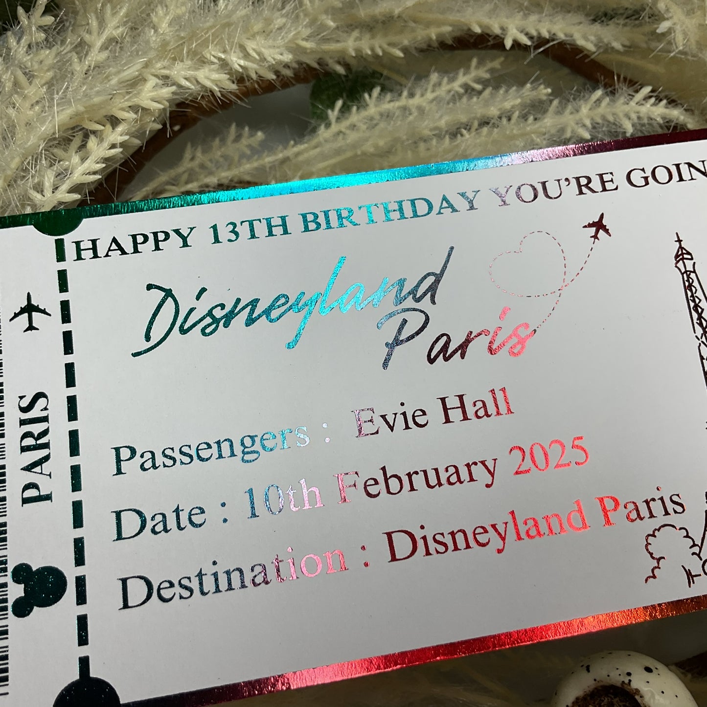 Disneyland Paris Foiled Ticket