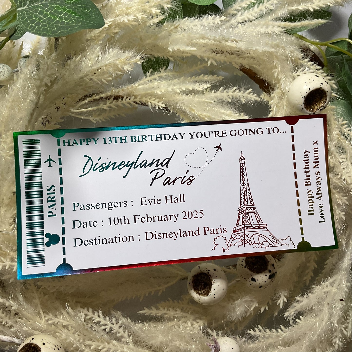 Disneyland Paris Foiled Ticket