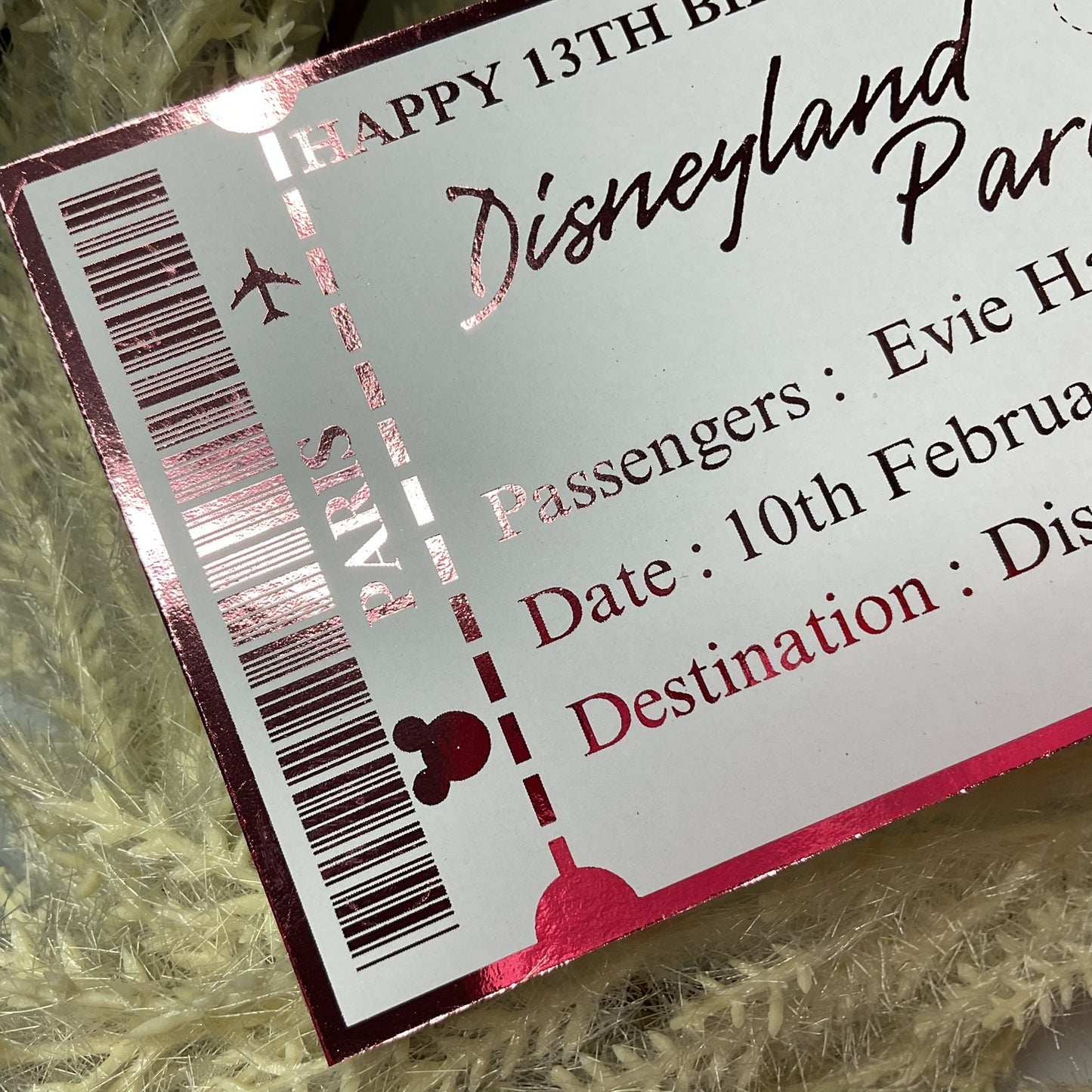 Disneyland Paris Foiled Ticket