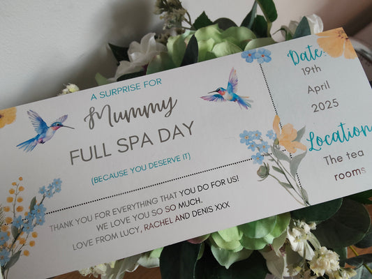 Hummingbird & Wildflower Foiled Ticker