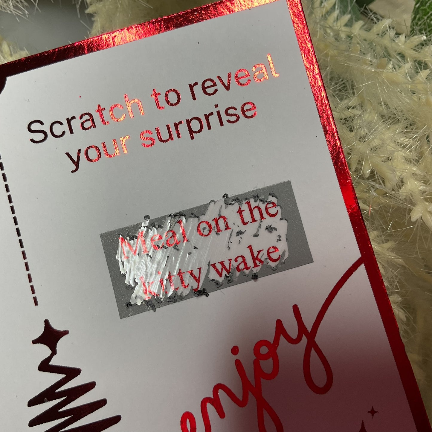 Sentimental Merry Christmas Foiled Scratch-Off Ticket