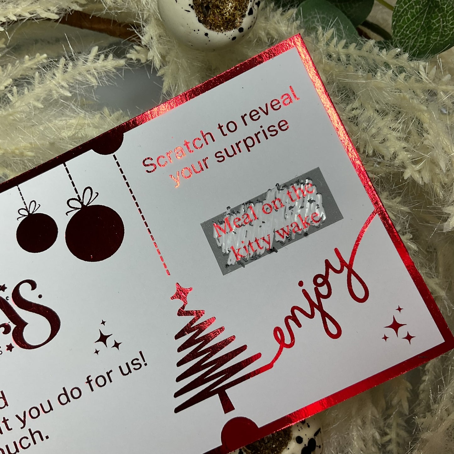 Sentimental Merry Christmas Foiled Scratch-Off Ticket