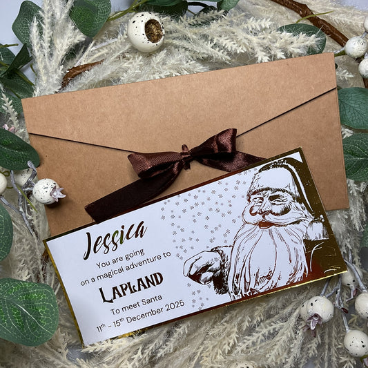 Santa in the Snow Foiled Ticket