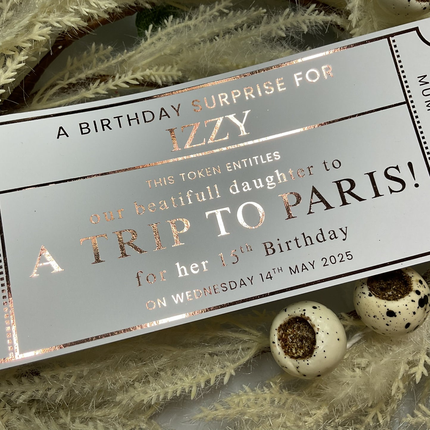 Token Style Foiled Ticket