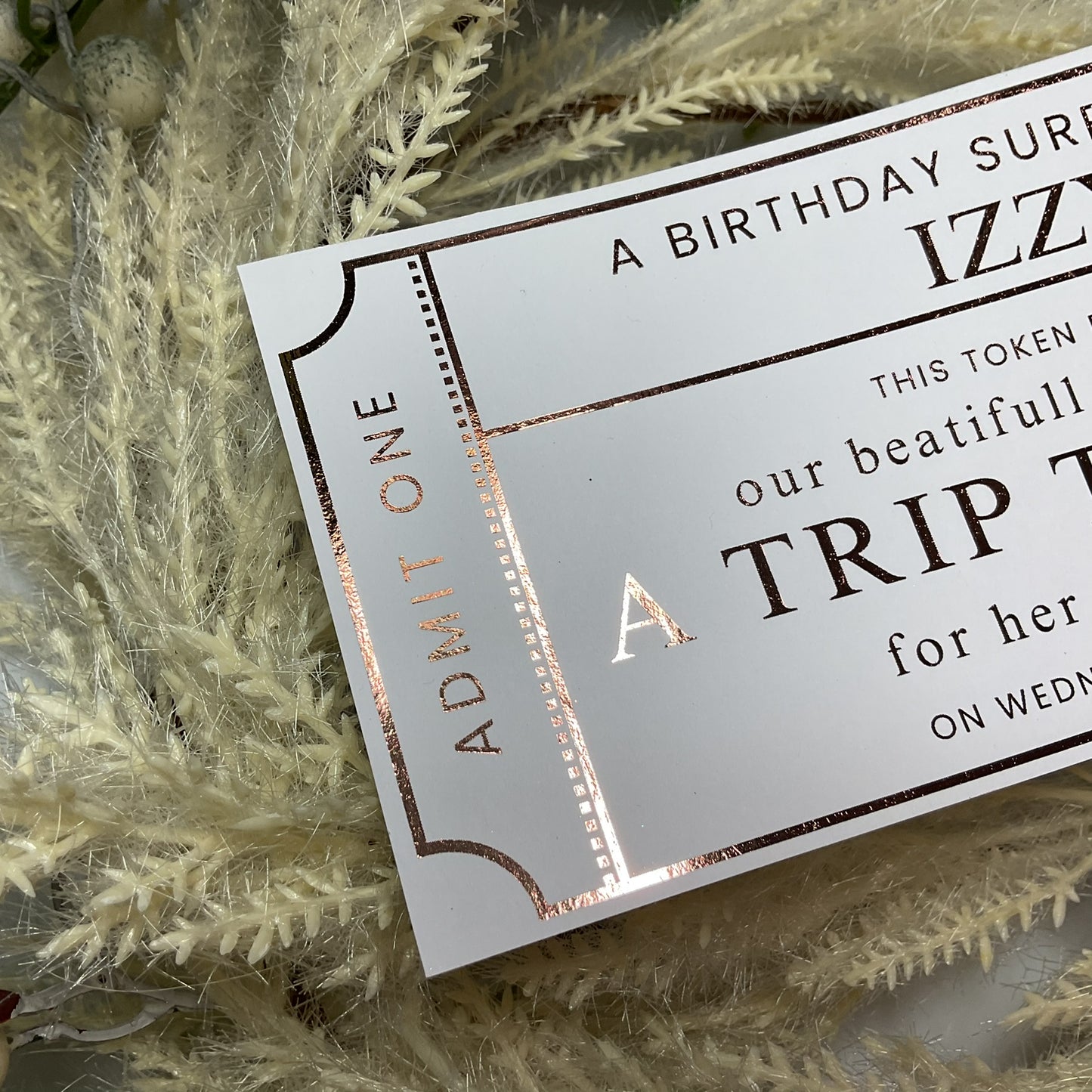 Token Style Foiled Ticket