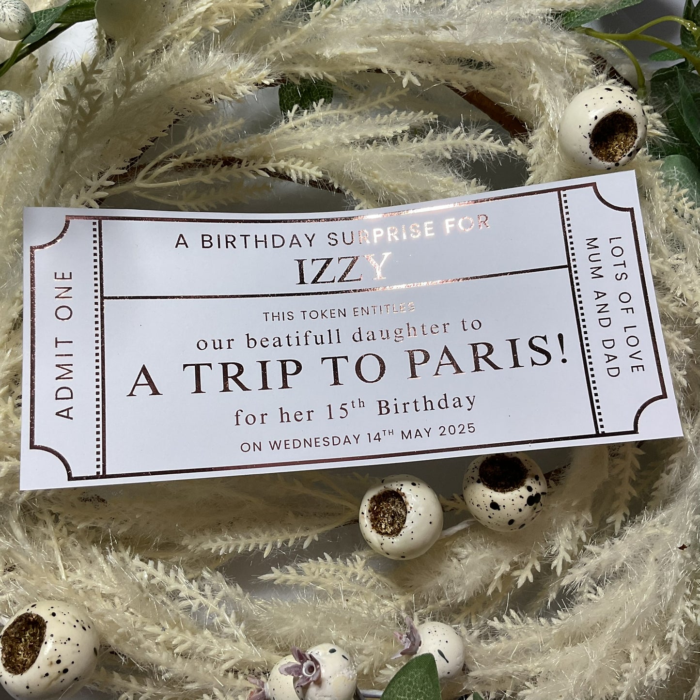 Token Style Foiled Ticket