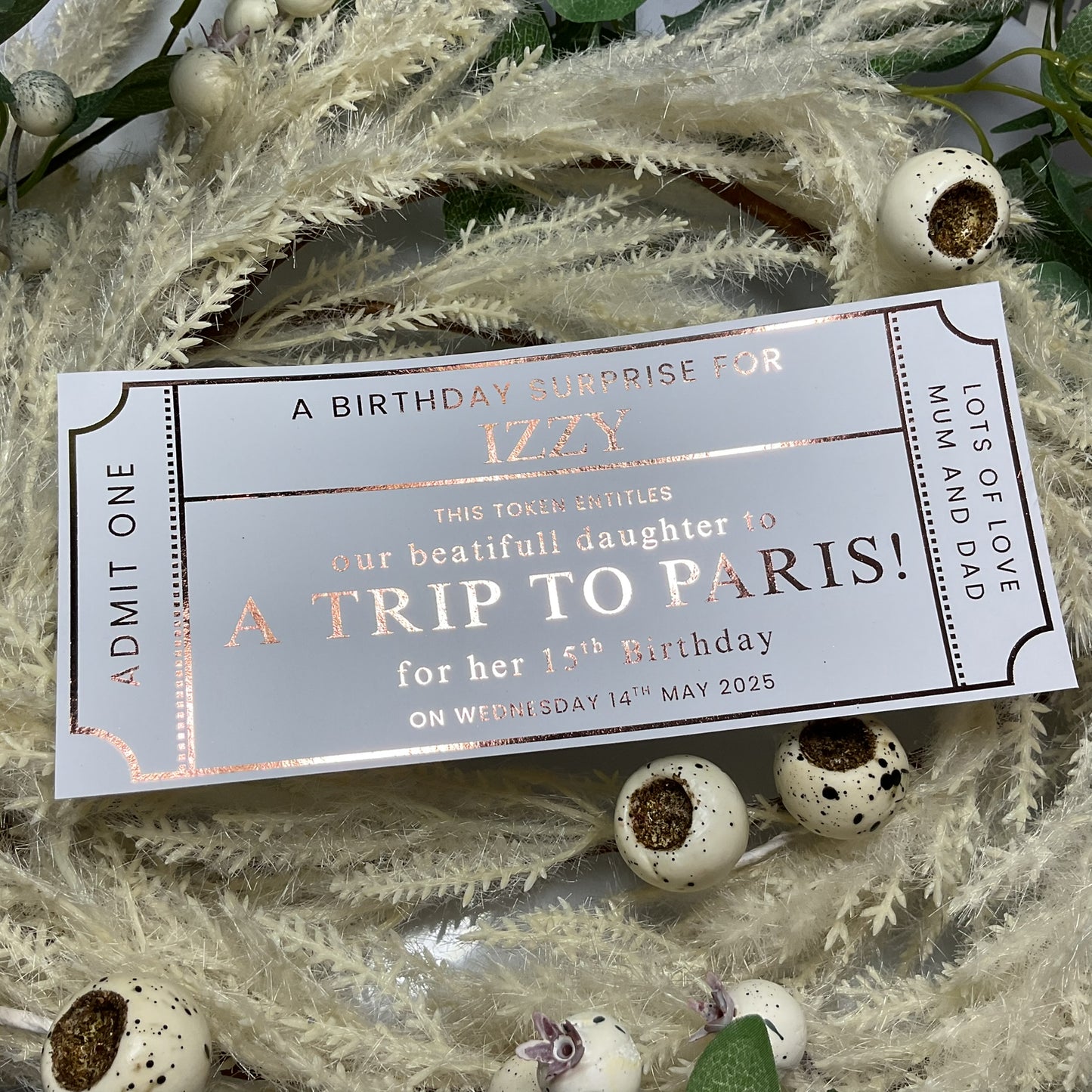 Token Style Foiled Ticket