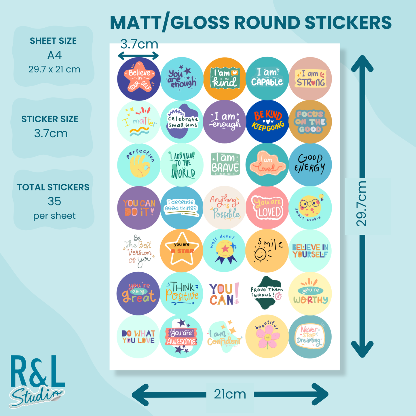 Positive Affirmation Teacher Stickers